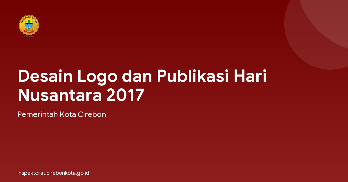 Desain Logo dan Publikasi Hari Nusantara 2017