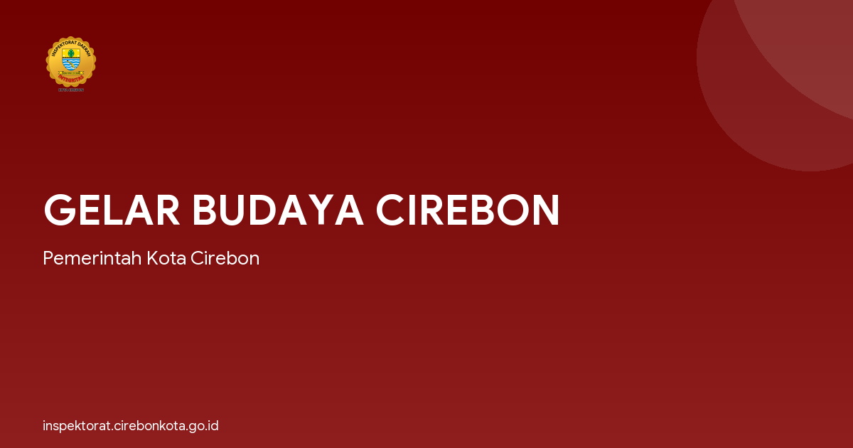GELAR BUDAYA CIREBON