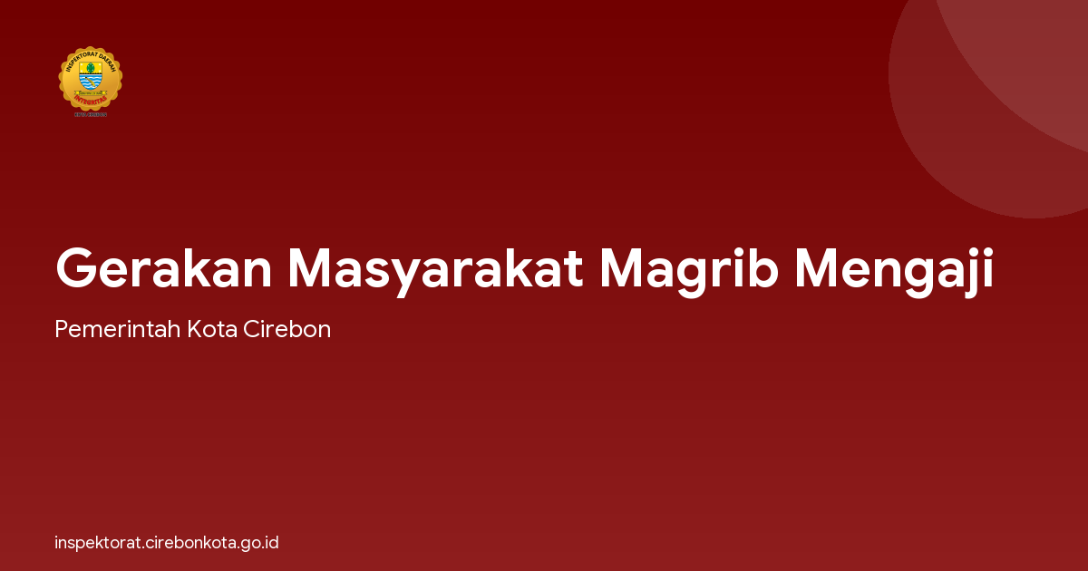 Gerakan Masyarakat Magrib Mengaji