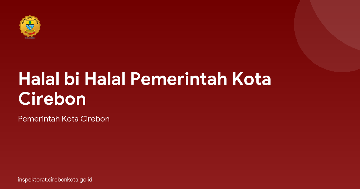 Halal bi Halal Pemerintah Kota Cirebon