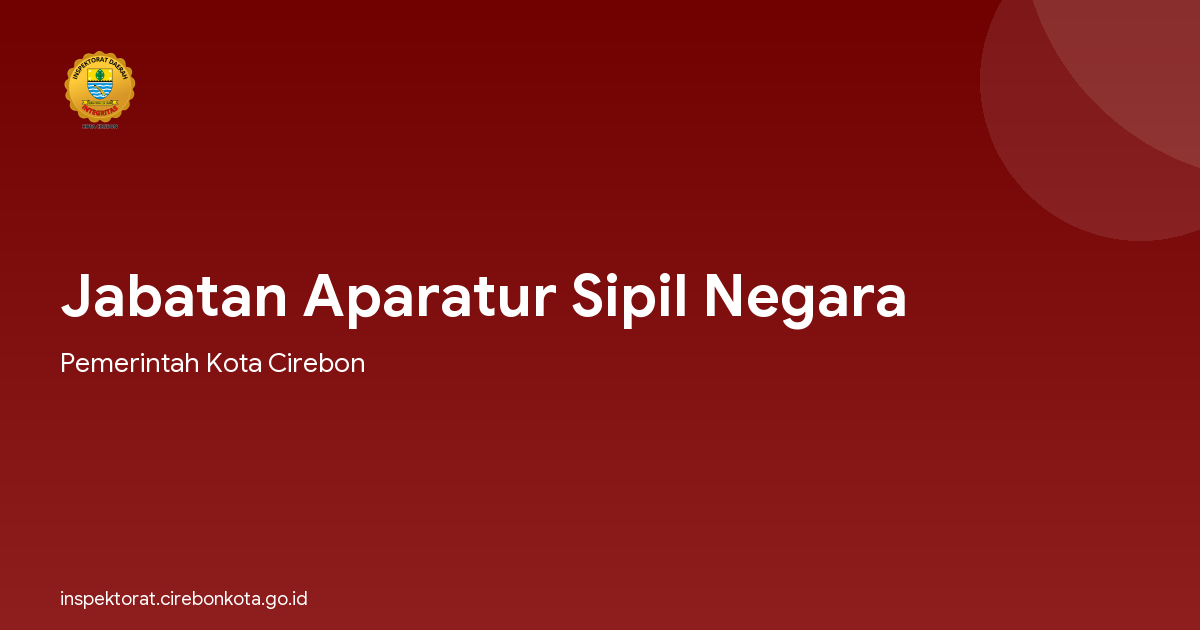 Jabatan Aparatur Sipil Negara