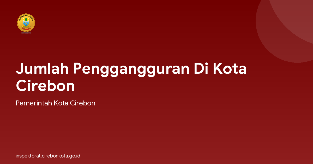 Jumlah Penggangguran Di Kota Cirebon