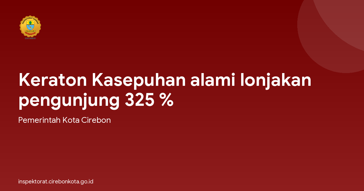Keraton Kasepuhan alami lonjakan pengunjung 325 %