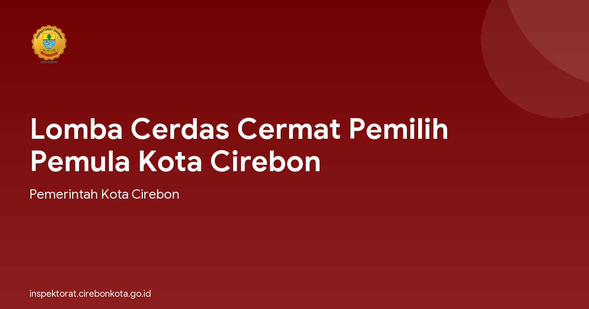 Lomba Cerdas Cermat Pemilih Pemula Kota Cirebon