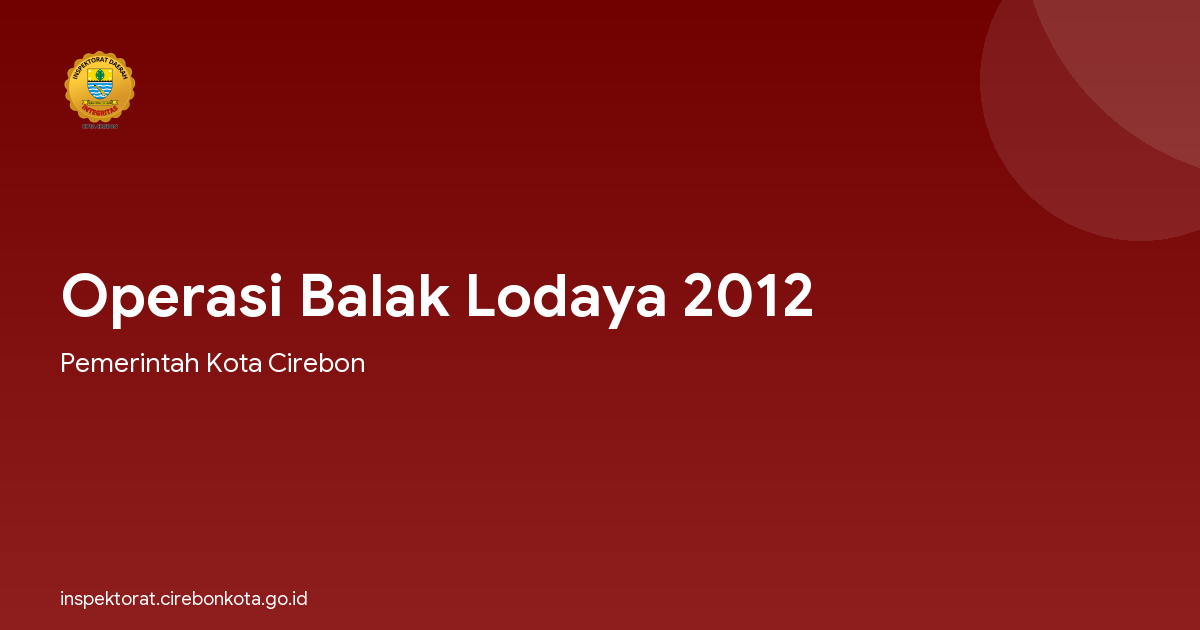 Operasi Balak Lodaya 2012