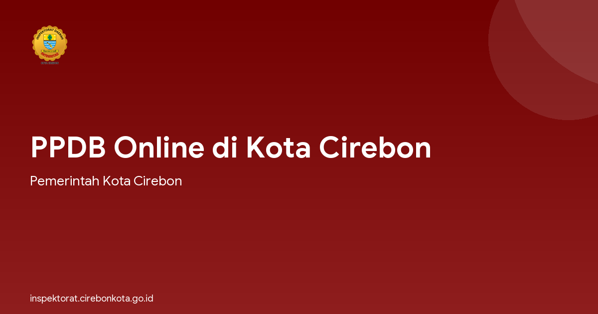 PPDB Online di Kota Cirebon