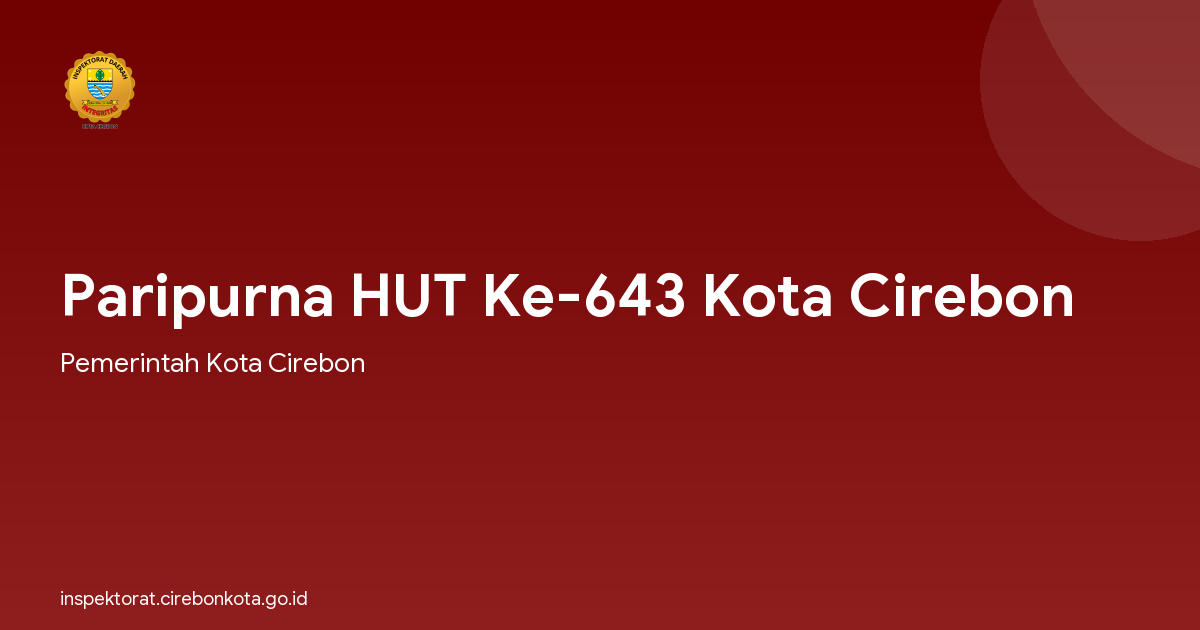 Paripurna HUT Ke-643 Kota Cirebon
