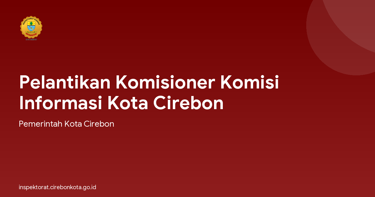 Pelantikan Komisioner Komisi Informasi Kota Cirebon