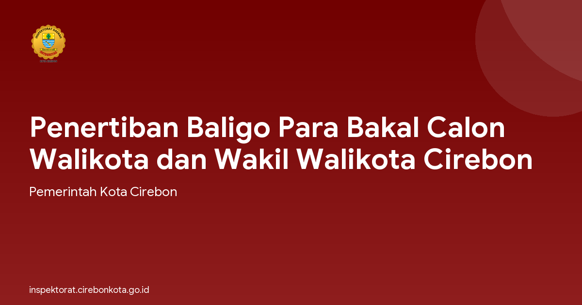 Penertiban Baligo Para Bakal Calon Walikota dan Wakil Walikota Cirebon