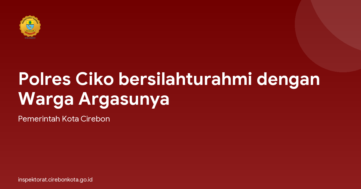 Polres Ciko bersilahturahmi dengan Warga Argasunya
