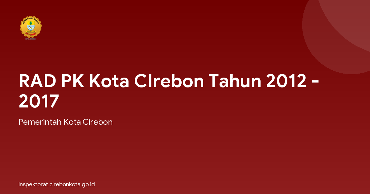 RAD PK Kota CIrebon Tahun 2012 - 2017