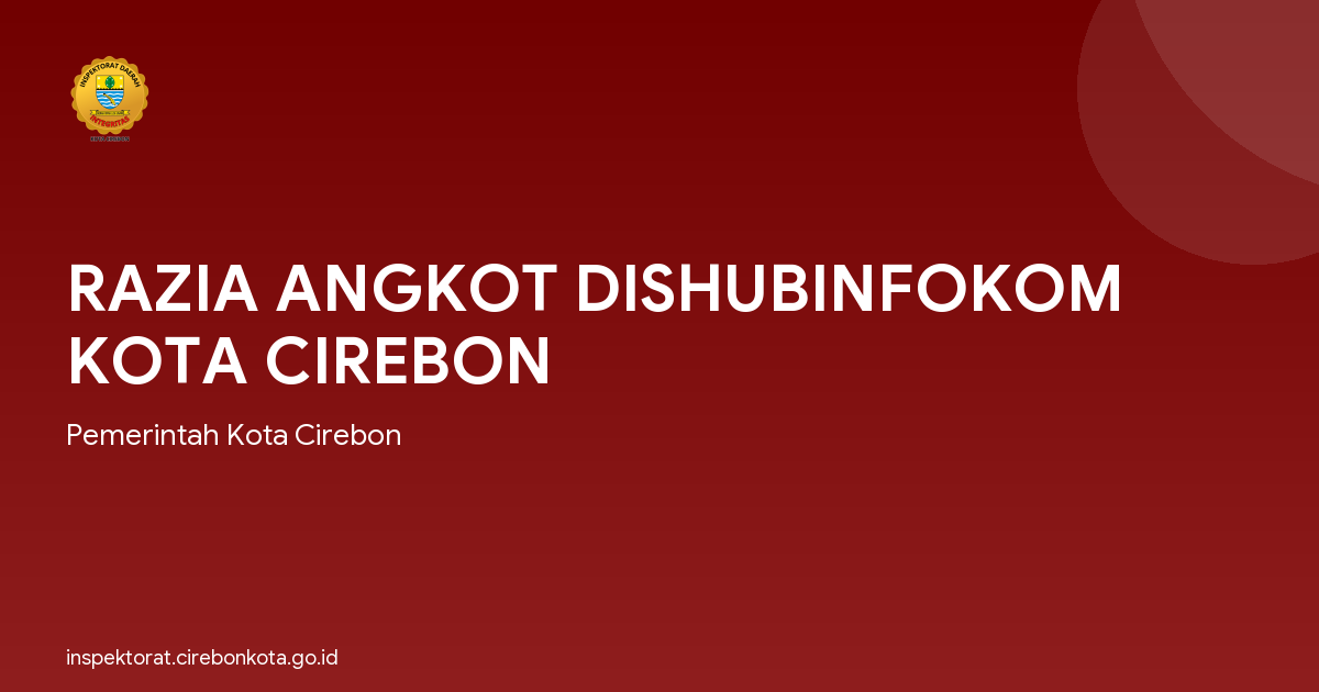 RAZIA ANGKOT DISHUBINFOKOM KOTA CIREBON