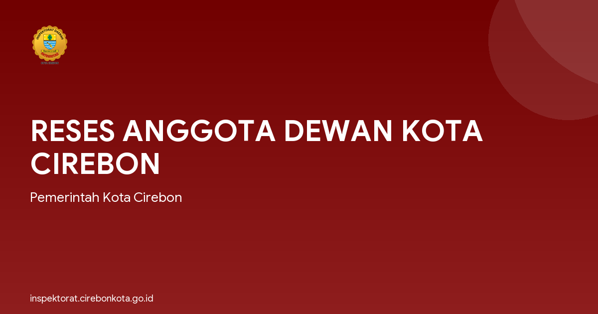 RESES ANGGOTA DEWAN KOTA CIREBON