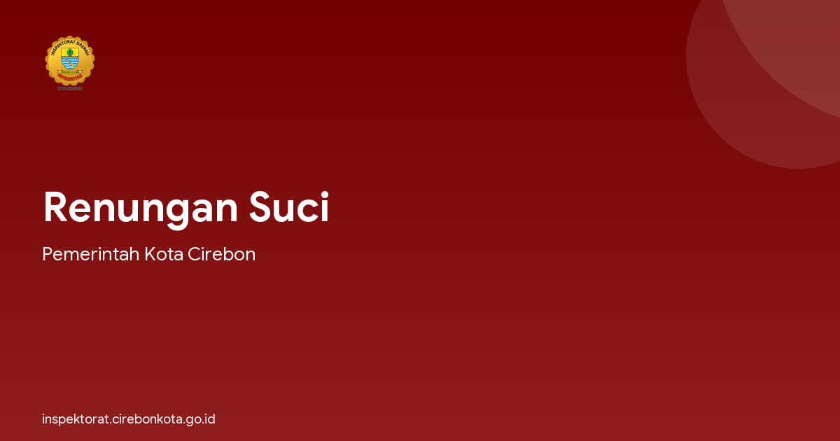 Renungan Suci