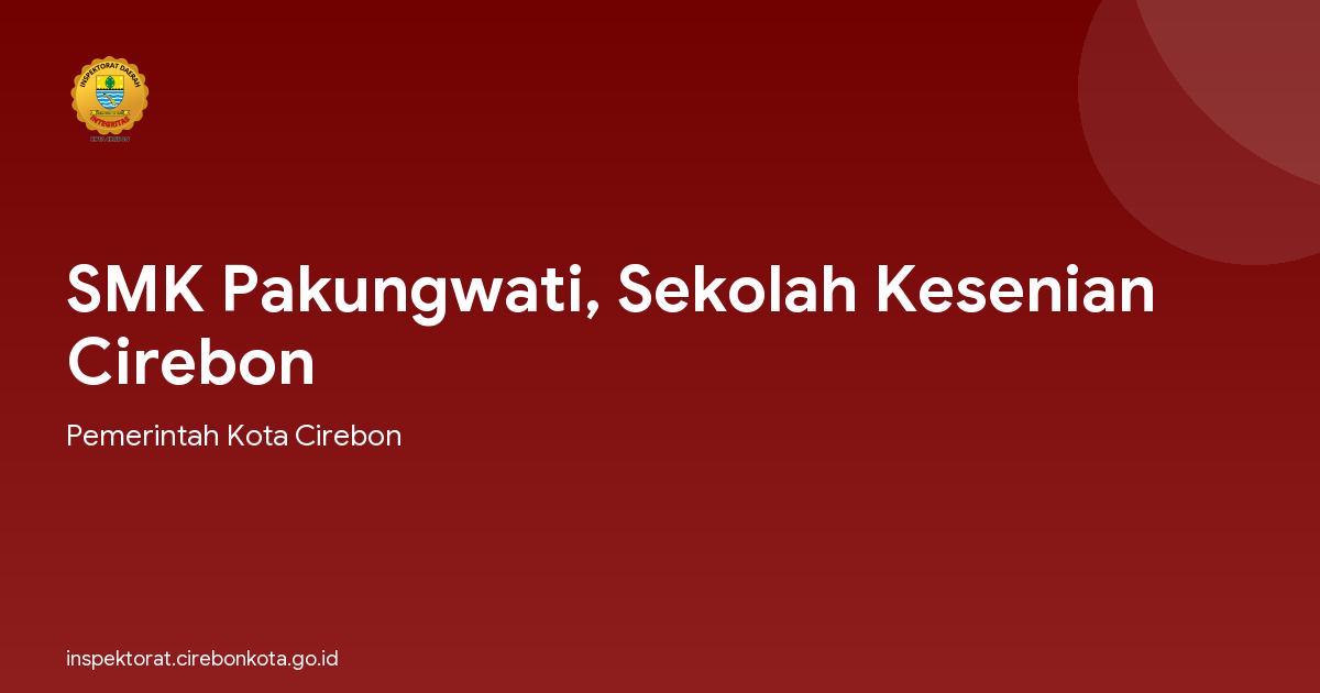 SMK Pakungwati, Sekolah Kesenian Cirebon