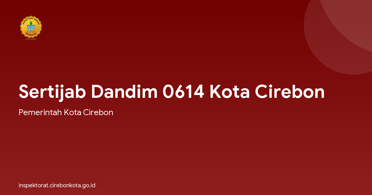 Sertijab Dandim 0614 Kota Cirebon